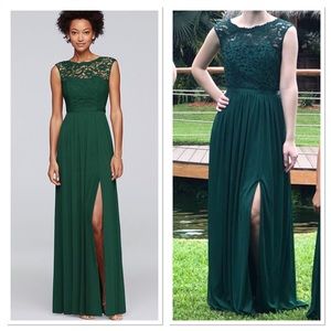 David’s Bridal Lace Bridesmaid Dress Juniper Sz 0